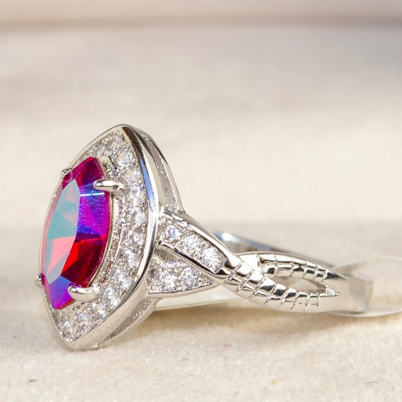 Fragrant Jewels ring Light Siam Shimmer Swarovski - Picture 2 of 5